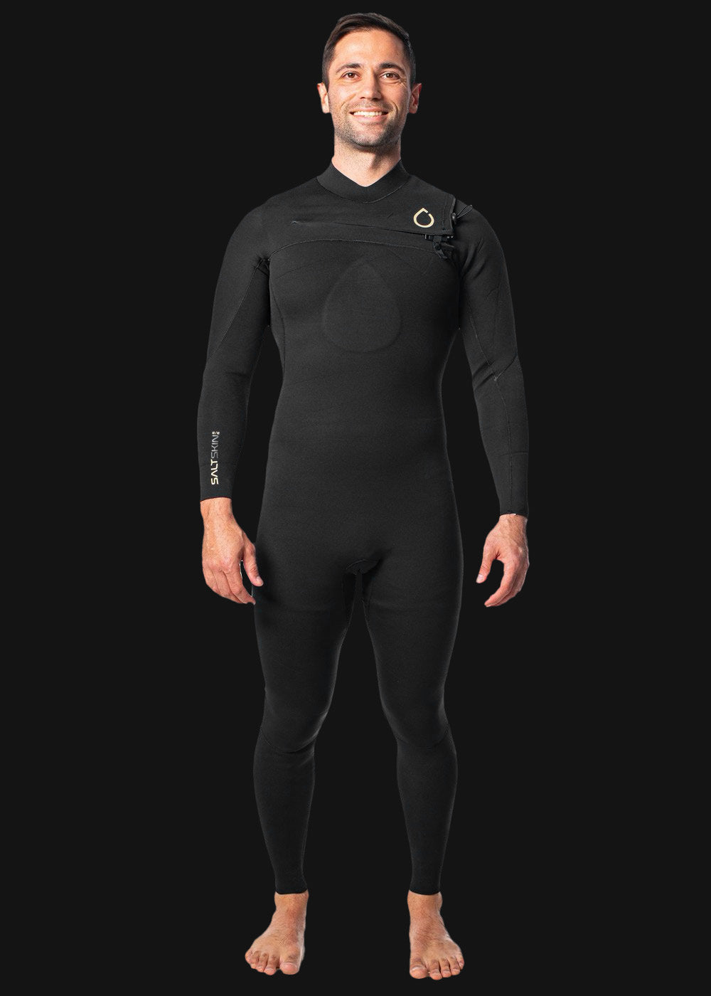 SALT Mens 3/2mm Chest Zip Steamer Wetsuit