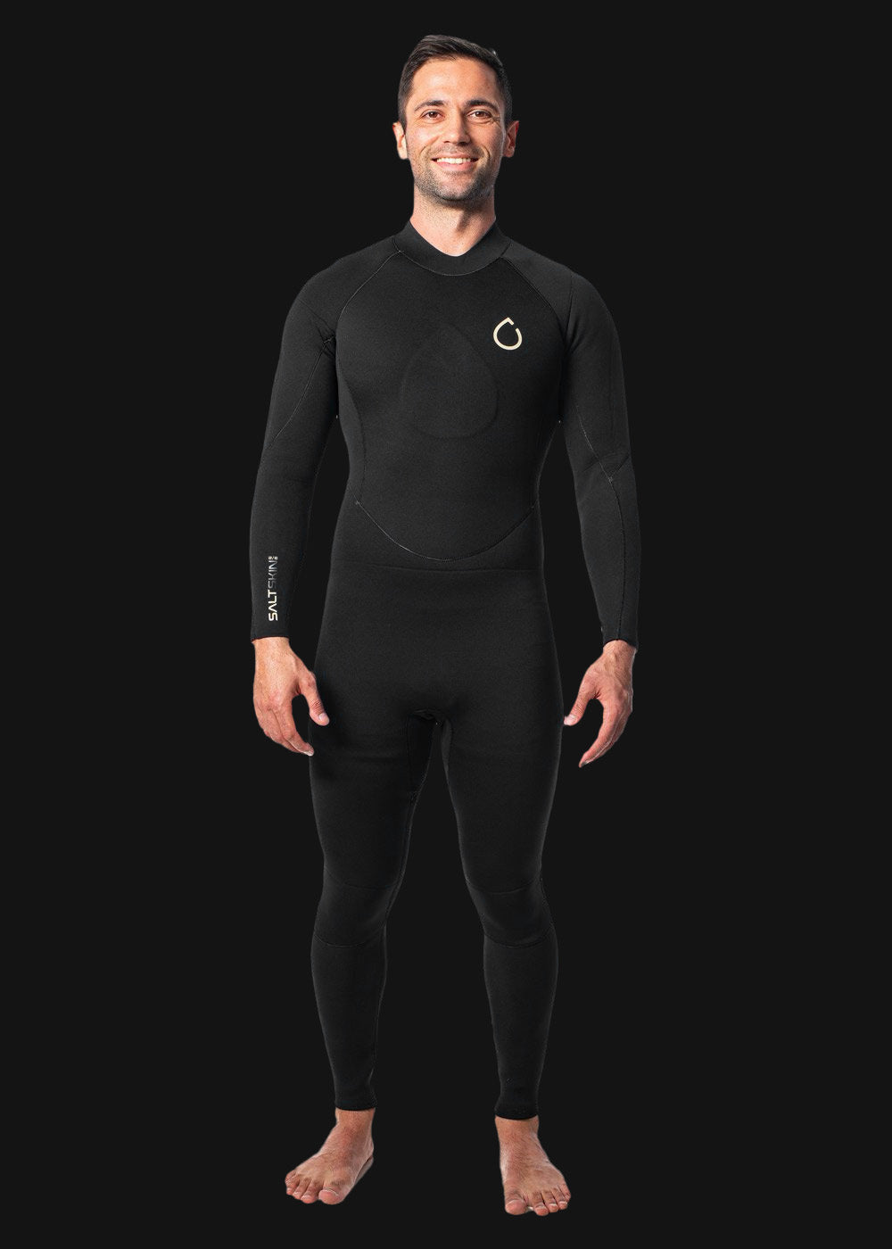 SALT Mens 3/2mm Back Zip Steamer Wetsuit