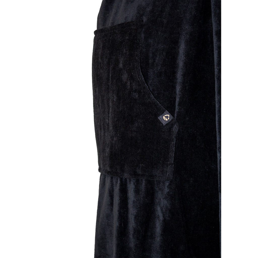 SALT Hooded Cotton Poncho Towel - Black