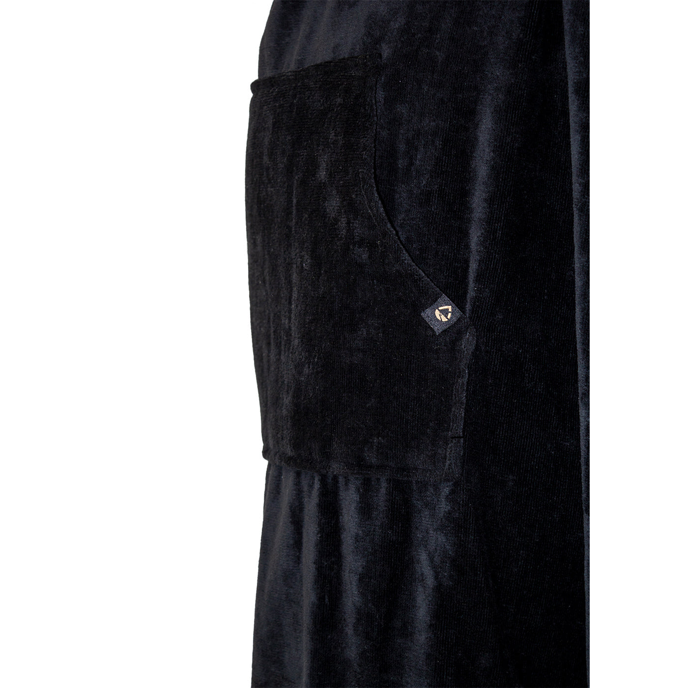 SALT Hooded Cotton Poncho Towel - Black