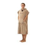 SALT Hooded Cotton Poncho Towel - Tan