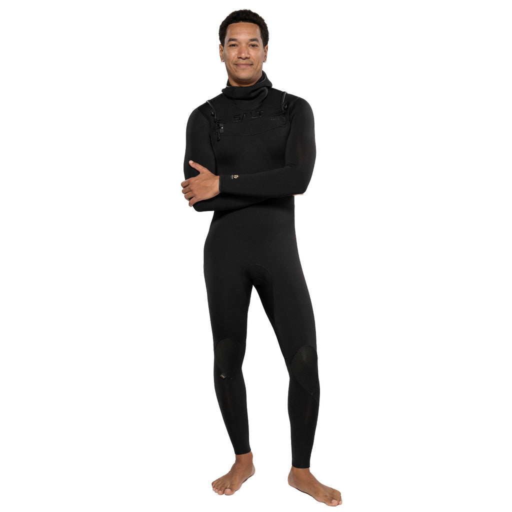 SALT Element Mens Chest Zip Hooded Steamer - 4/3mm