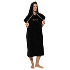 SALT Hooded Cotton Poncho Towel - Black