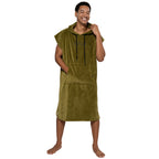 SALT Hooded Cotton Poncho Towel - Green