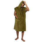 SALT Hooded Cotton Poncho Towel - Green