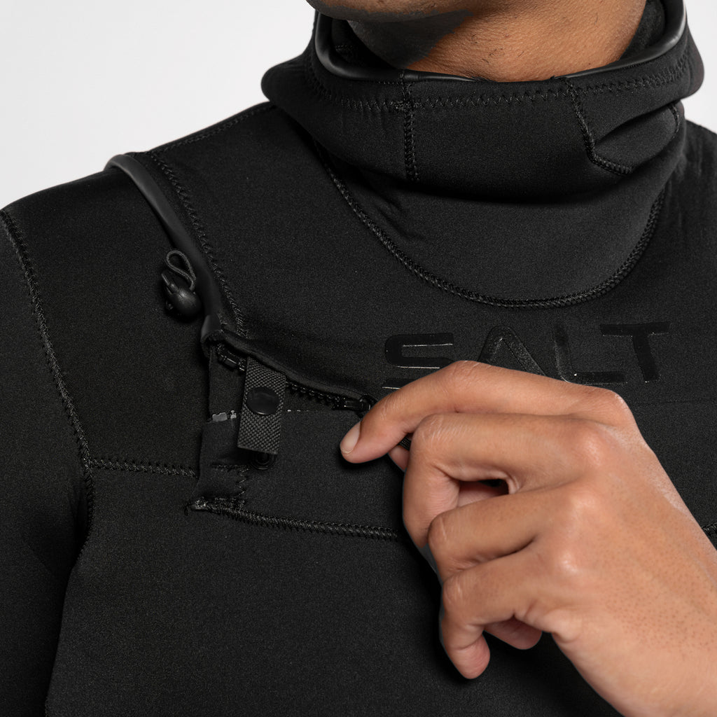 SALT Element Mens Chest Zip Hooded Steamer - 4/3mm