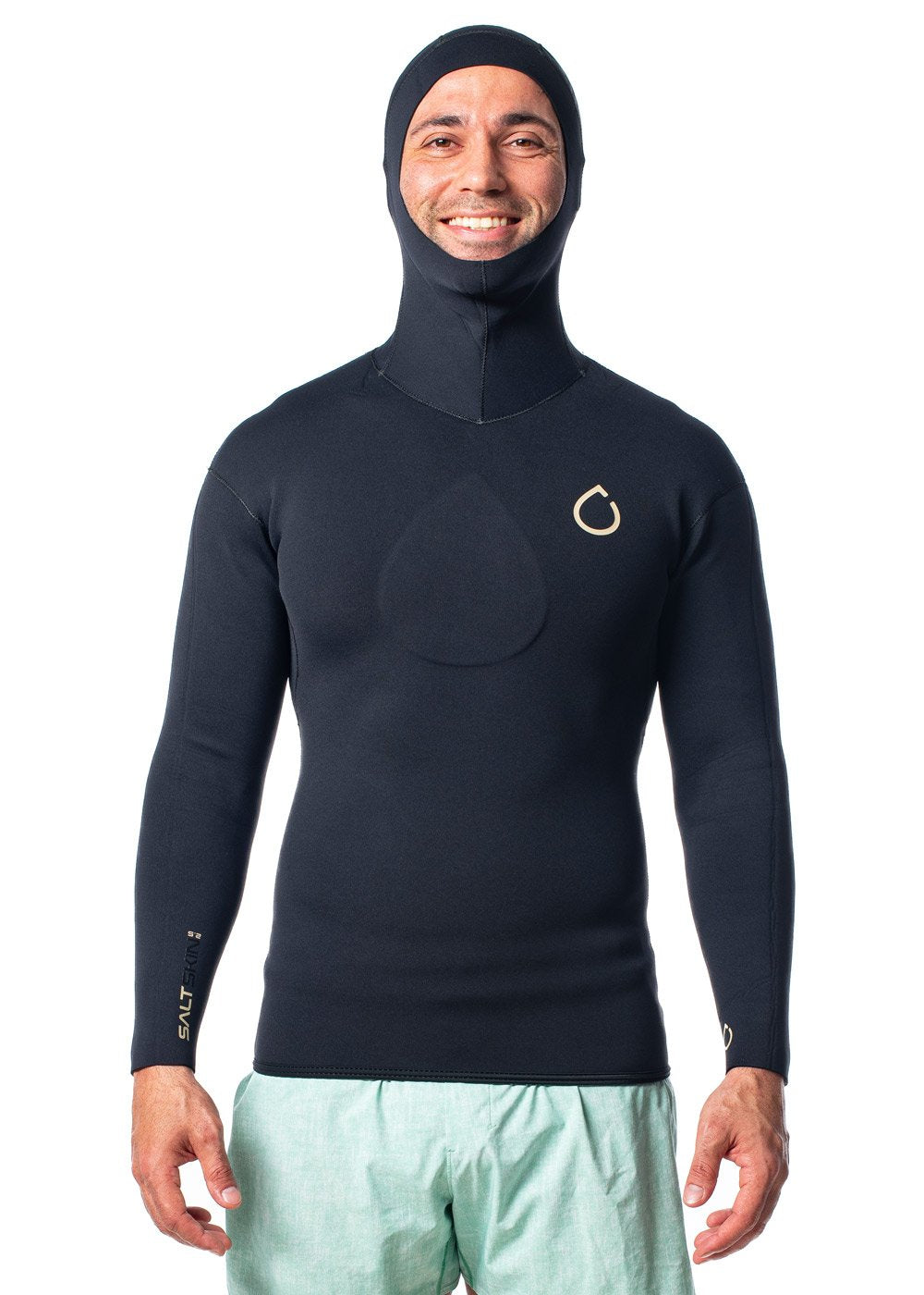 SALT Mens 2.5mm Long Sleeve Hooded Neoprene Top